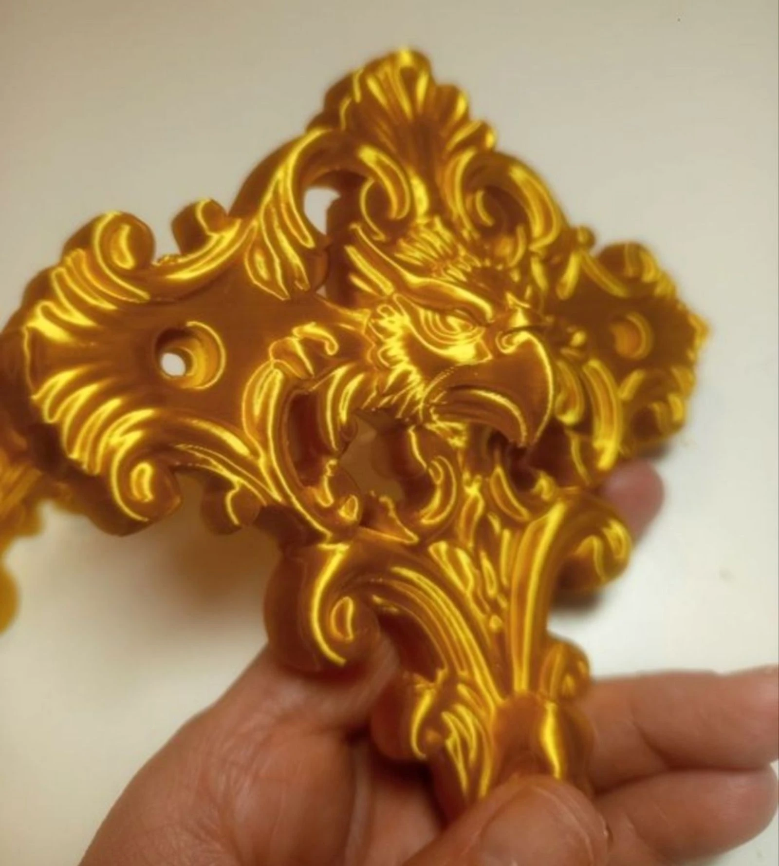 2 Portes serviette et veste baroque mural tête d aigle royal couleur doré 🌟